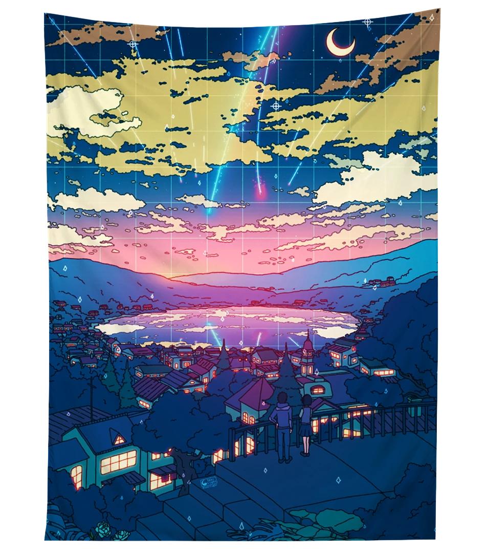 T6 Tapestries Comet Rain Tapestry