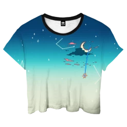 T6 Crystal Shower Crop Top