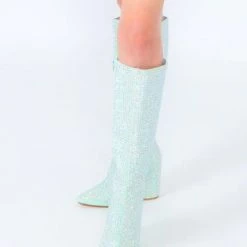 SPARKL Rhinestone Knee High Boots Shoes