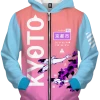 T6 All Over Print Zip Up Hoodies Kyoto Koi Zip Up Hoodie