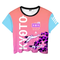 T6 Kyoto Koi Crop Top Crop Tops