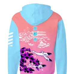 T6 All Over Print Zip Up Hoodies Kyoto Koi Zip Up Hoodie