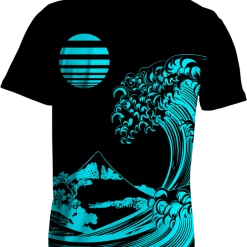 T6 Fluorescent Wave Tee All Over Print Tees