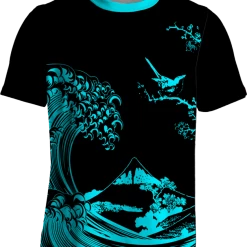 T6 Fluorescent Wave Tee All Over Print Tees