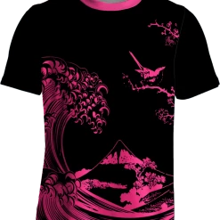 T6 Fluorescent Wave Tee All Over Print Tees