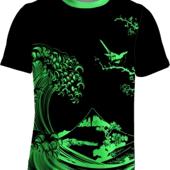 T6 Fluorescent Wave Tee All Over Print Tees