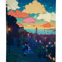 T6 Tapestries Ocean View Tapestry