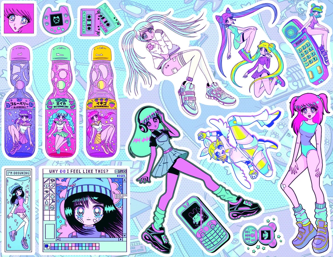 VAPOR95 Rigelwave Sticker Sheet