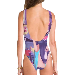 T6 Sake? High Legged One Piece Swimsuit Swimsuits