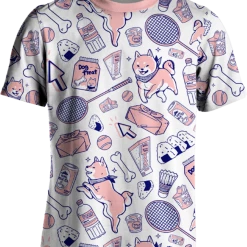 T6 All Over Print Tees Shiba Picnic Tee