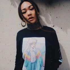 DTG Graphic Long Sleeve Tees Turbo Babe Long Sleeve Tee