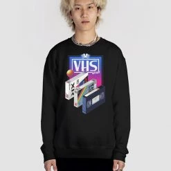 DTG VHS World Sweatshirt Graphic Sweatshirts