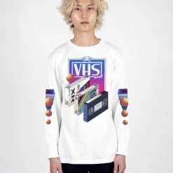 DTG Graphic Long Sleeve Tees VHS World Long Sleeve Tee