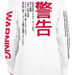 DTG Graphic Long Sleeve Tees WARNING! Long Sleeve Tee