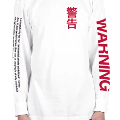 DTG Graphic Long Sleeve Tees WARNING! Long Sleeve Tee