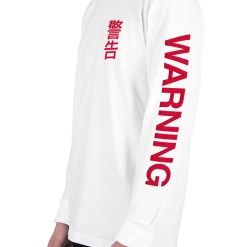 DTG Graphic Long Sleeve Tees WARNING! Long Sleeve Tee