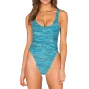 T6 Swimsuits Aqua High Legged One Piece Swimsuit