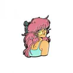 Summer Camp Sally Enamel Pin Pins