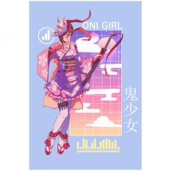 VAPOR95 Oni Girl Poster Posters