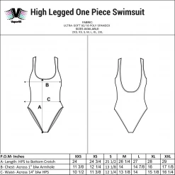 T6 Swimsuits Mount Fuji High Legged One Piece Swimsuit