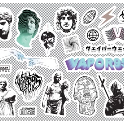 VAPOR95 Stickers Heavy Aesthetic Sticker Sheet