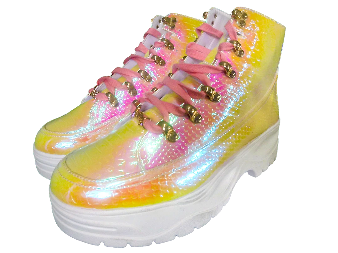 SPARKL Iridescent Hiker Boot Shoes