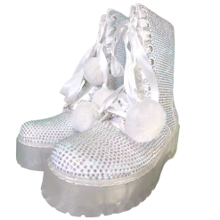 SPARKL Shoes Rhinestone Combat Boot
