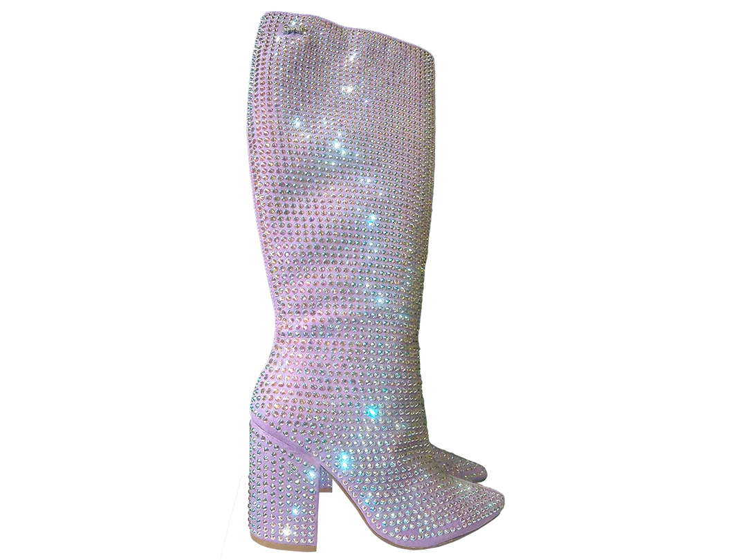 SPARKL Rhinestone Knee High Boots Shoes