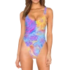 T6 Hyper Blossom High Legged One Piece Swimsuit