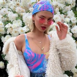 T6 Hyper Blossom High Legged One Piece Swimsuit