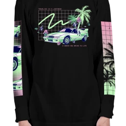 DTG Lightbeam Travel Long Sleeve Tee Graphic Long Sleeve Tees