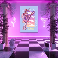 VAPOR95 Oni Girl Poster Posters