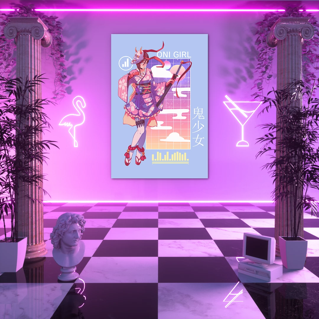 VAPOR95 Oni Girl Poster Posters
