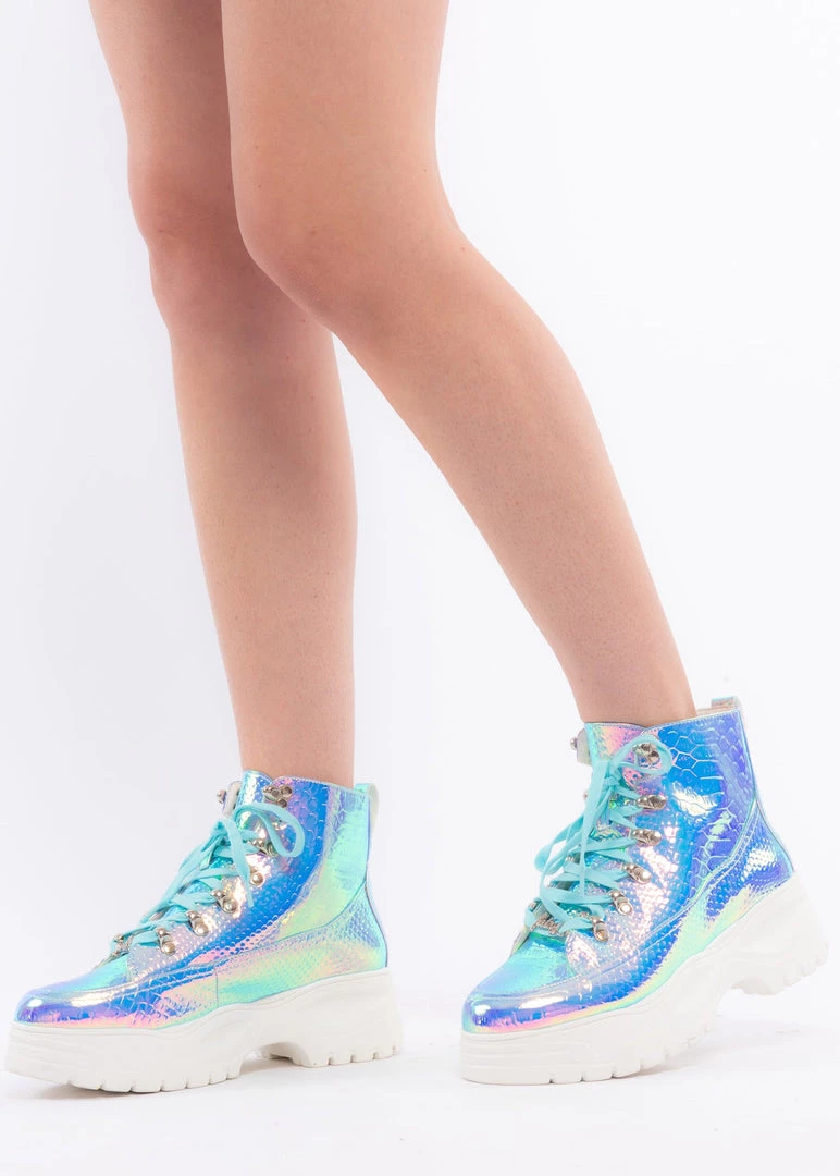 SPARKL Iridescent Hiker Boot Shoes