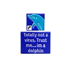 Trust Me I’m A Dolphin Enamel Pin