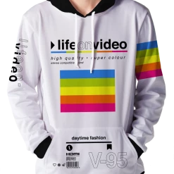 T6 All Over Print Hoodies Life On Video Hoodie